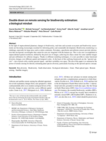 Double down on remote sensing for biodiversity estimation: a biological mindset