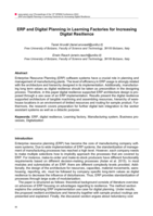 ERP and digital planning in learning factories for increasing digital resilience