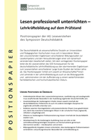 Lesen professionell unterrichten: Lehrkräftebildung auf dem Prüfstand