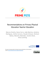 Recommendations on Primary Physical Education Teacher Education [PRIME PETE Project - Report Intellectual Output #2]
