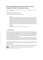 Estimating the Remaining Useful Life via Neural Sequence Models: a Comparative Study
