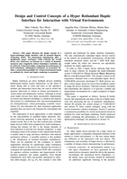 Design and Control Concepts of a Hyper Redundant Haptic Interface for Interaction with Virtual Environments