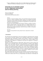 University as an extended context for the "dispersed" Communities and for lifelong learning