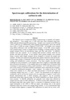 Spectroscopic calibrations for the determination of carbon in soils