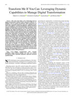 Transform Me If You Can: Leveraging Dynamic Capabilities to Manage Digital Transformation