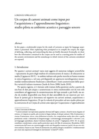 Un corpus di cartoni animati come input per l’acquisizione e l’apprendimento linguistico: studio pilota su ambiente acustico e paesaggio sonoro