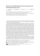 Preface to the ICPM 2022 Doctoral Consortium and Tool Demonstration Track