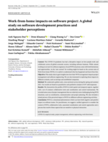 Work-from-home impacts on software project: A global study on software development practices and stakeholder perceptions