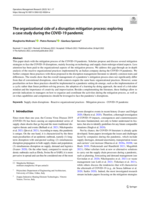 The organizational side of a disruption mitigation process: Exploring a case study during the COVID-19 pandemic