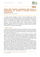 Analisi delle transizioni assiologiche negli scenari di cambiamento dei modelli di sviluppo economici contemporanei