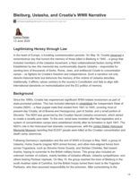 Legitimizing Heresy through Law: Bleiburg, Ustasha, and Croatia’s WWII Narrative