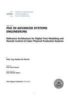 Reference Architecture for Digital Twin Modelling and  Remote Control of Cyber-Physical Production Systems