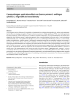 Canopy nitrogen application effects on Quercus petraea L. and Fagus sylvatica L. ring width and wood density
