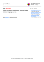 Simple circuit and experimental proposal for the detection of gauge-waves