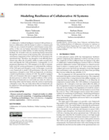 Modeling Resilience of Collaborative AI Systems