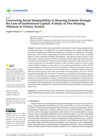 Uncovering social sustainability in housing systems through the lens of institutional capital: A study of two housing alliances in Vienna, Austria
