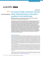 Six years of high-resolution climatic data collected along an elevation gradient in the Italian Alps