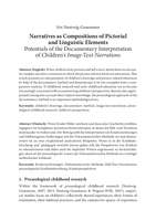 Narratives as Compositions of Pictorial and Linguistic Elements: Potentials of the Documentary Interpretation of Children's Image-Text-Narrations