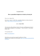 How a spreadsheet helped me to land my dream job