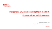 Indigenous Environmental Rights in the CBD: Opportunities and Limitations