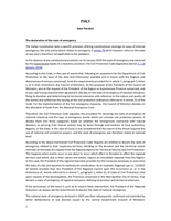 Italy country report WP3: Country report on Italy's Covid-19 response