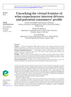 Uncorking the virtual frontier of wine experiences: Interest drivers and potential consumers’ profile