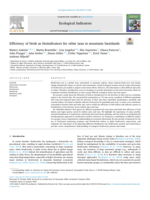 Efficiency of birds as bioindicators for other taxa in mountain farmlands