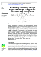 Promoting Well-being through Happiness at Work: A Systematic Literature Review and Future Research Agenda