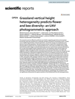Grassland vertical height heterogeneity predicts flower and bee diversity: an UAV photogrammetric approach