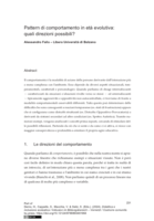 Pattern di comportamento in età evolutiva: Quali direzioni possibili?