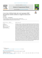 A new class of efficient high order semi-Lagrangian IMEX discontinuous Galerkin methods on staggered unstructured meshes