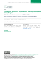 First Report of Tobacco ringspot virus infecting apple plants in South Tyrol