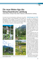 Die neue Meteo-App des Versuchszentrums Laimburg