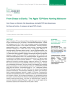 From Chaos to Clarity - The Apple TCP Gene Naming Makeover