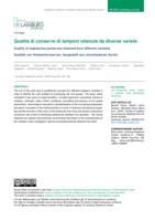 Qualità di conserve di lamponi ottenute da diverse varietà