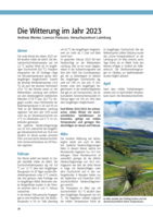 Die Witterung im Jahr 2023