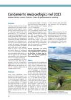 L' andamento meteorologico nel 2023