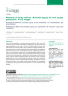 Potential of hardy kiwifruit (Actinidia arguta) for fruit spread production. A first insight