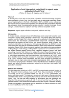 Application of acid clay against sooty blotch in organic apple cul- tivation in South Tyrol