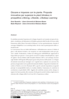 Giocare e imparare con le piante: Proposte innovative per superare la plant blindess in prospettiva Lifelong, Lifewide, Lifedeep Learning