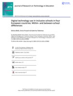 Digital technology use in inclusive schools in four European countries: Within- and between-school differences