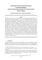 I segnali discorsivi interazionali nel parlato di bambini plurilingui: Aspetti acquisizionali e fenomeni di contatto tra ladino, tedesco e italiano