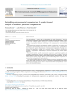 Rethinking entrepreneurial competencies: A gender-focused analysis of students’ perceived competencies&nbsp;