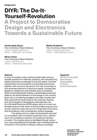 DIYR: The Do-It-Yourself-Revolution: A Project to Democratise Design and Electronics Towards a Sustainable Future
