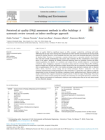Perceived air quality (PAQ) assessment methods in office buildings: a systematic review towards an indoor smellscape approach