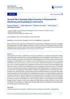 Towards More Equitable Urban Greening: A Framework for Monitoring and Evaluating Co-Governance