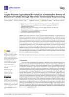 Apple Blossom Agricultural Residues as a Sustainable Source of Bioactive Peptides through Microbial Fermentation Bioprocessing