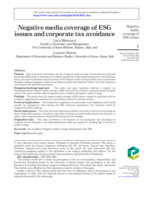 Negative media coverage of ESG issues and corporate tax avoidance