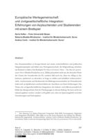 Europäische Wertegemeinschaft und zivilgesellschaftliche Integration: Erfahrungen von Asylsuchenden und Studierenden mit einem Brettspiel