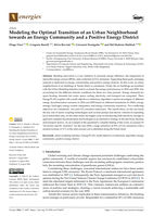 Modeling the Optimal Transition of an Urban Neighborhood towards an Energy Community and a Positive Energy District